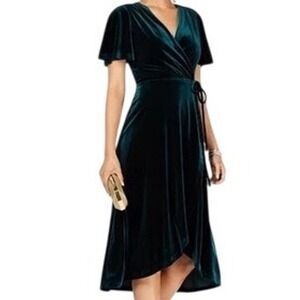 Vince Camuto | Dresses | Vince Camuto Size Medium Midi Dress Tie Front Faux Wrap Hot Pink Nwt